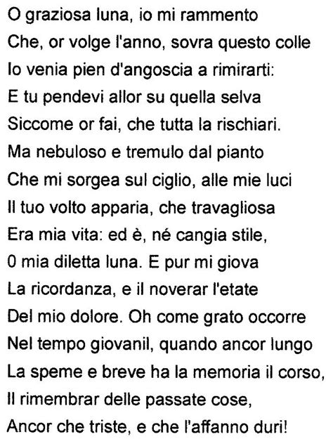 Parafrasi poesia: 'Alla luna' di Giacomo Leopardi.